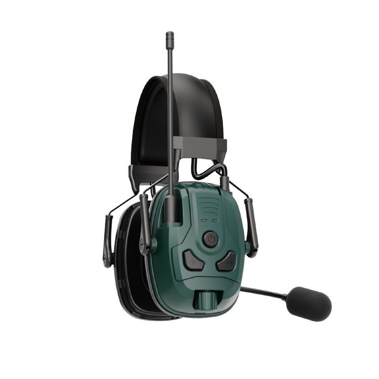 RONGXIANG CE NRR25dB Full Duplex EN352 ANSI S3.19 Noise Reduction Type-C BT5.0 Earmuffs Hearing Protection Airline FDM-10