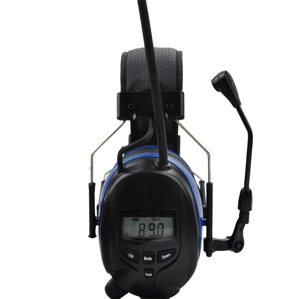 Smart blue-tooth Electronic FM Radio with External mic Hearing Protector for for workers to protecting ears