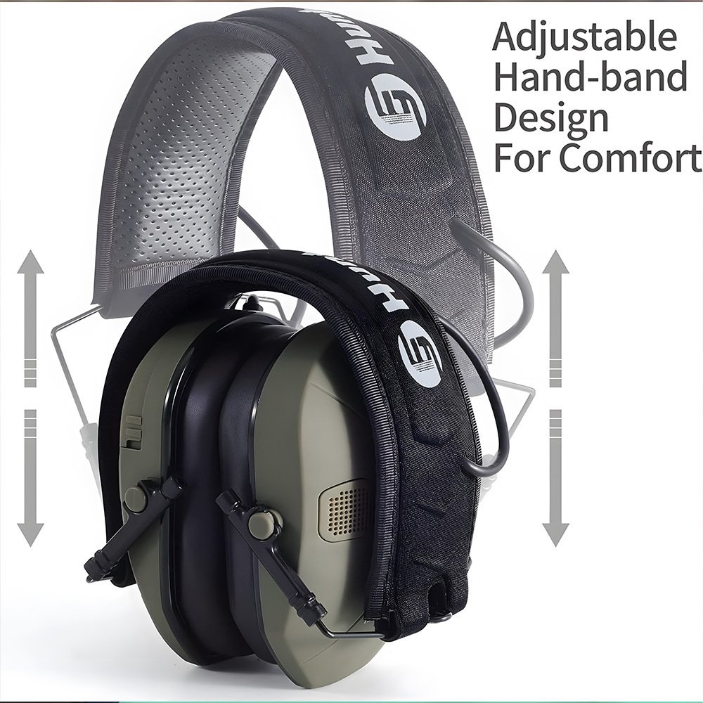 Hearing protection earmuffs high-looking shooting CS tactical active noise reduction sound isolation headphones 4 microphones