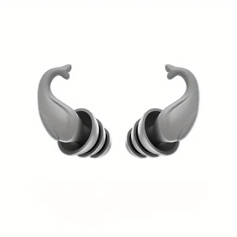 Custom logo Soundproof soft Reusable Airplane Hearing Protection Sound insulation sleep Silicone earplugs