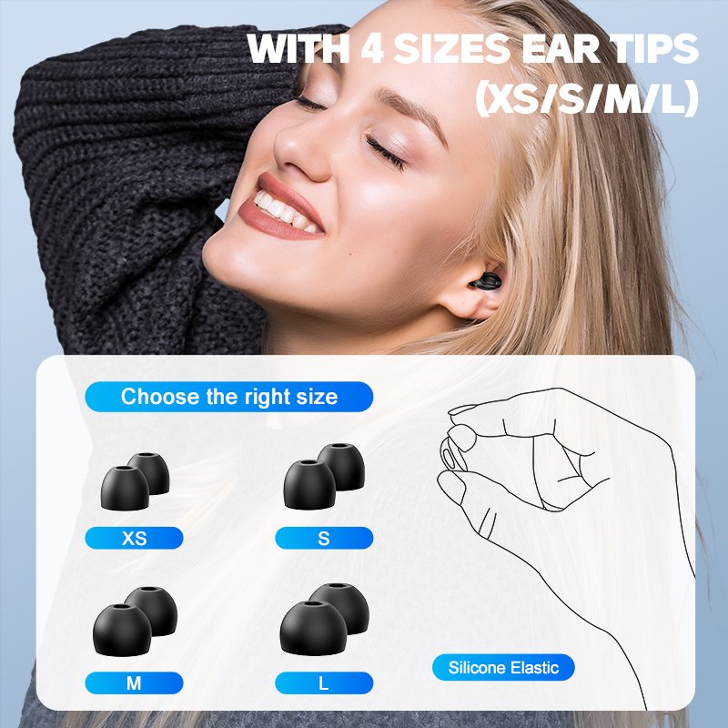 Custom Replacement Ear Tips 24dB Soundproof Earplugs with Filter Mesh Reusable Silicone Noise Reduction Ear Plugs