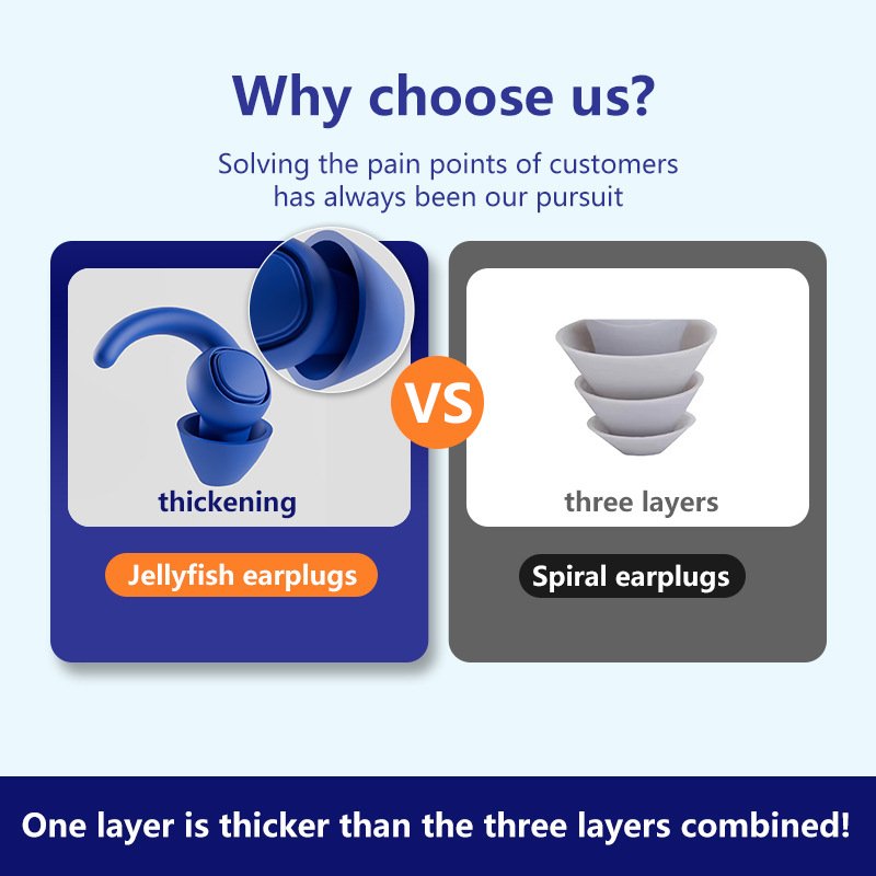 Wholesale Custom Logo Earplugs Sound Reducing Adjustable Safety Hearing Protection Sound Proof Silicone Ear Plugs For Sleeping