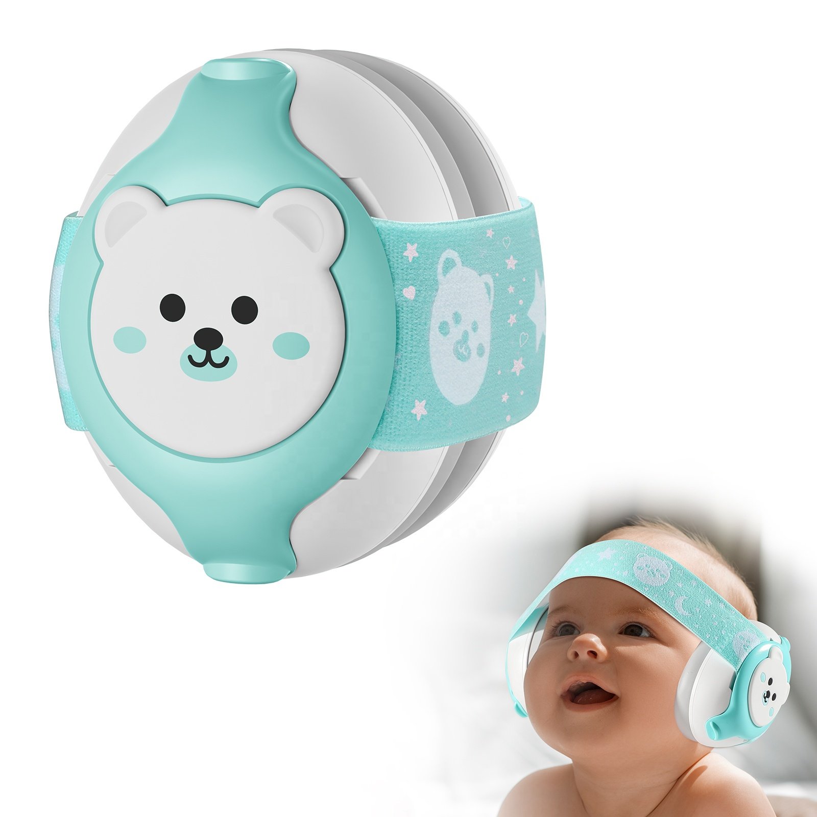 New design cute baby earmuff headband hearing protection baby ear muffs baby ear protection noise cancelling for sleeping