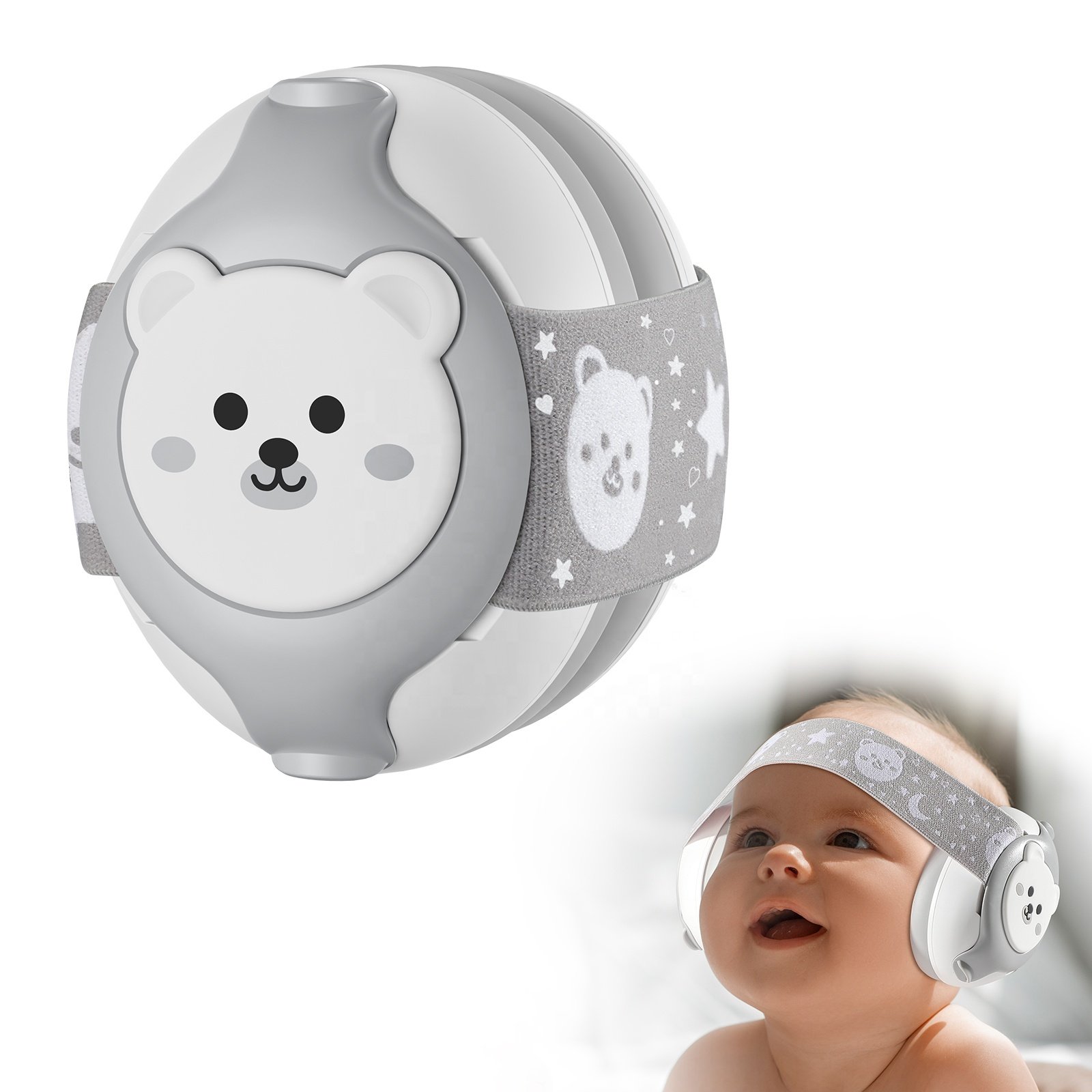New design cute baby earmuff headband hearing protection baby ear muffs baby ear protection noise cancelling for sleeping