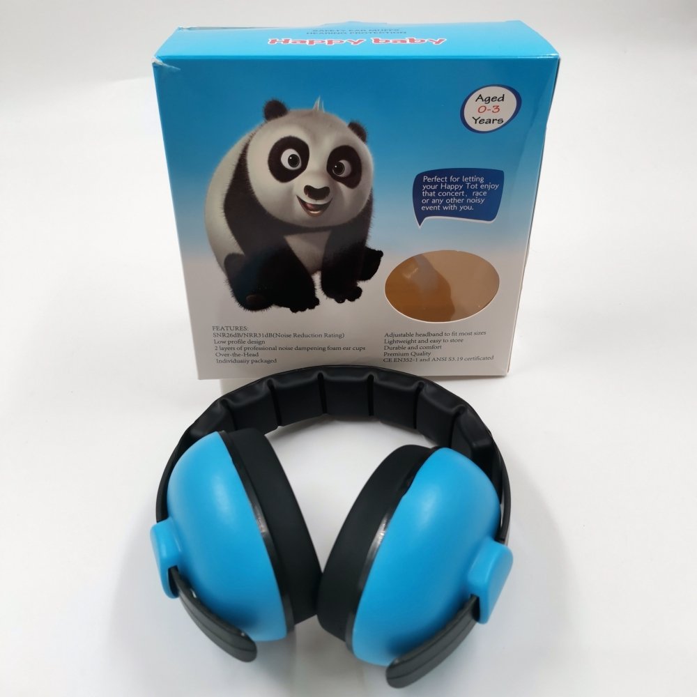 Wholesale Price Blue Adjustable Headband Noise Reduction Safety Earmuffs For Kids