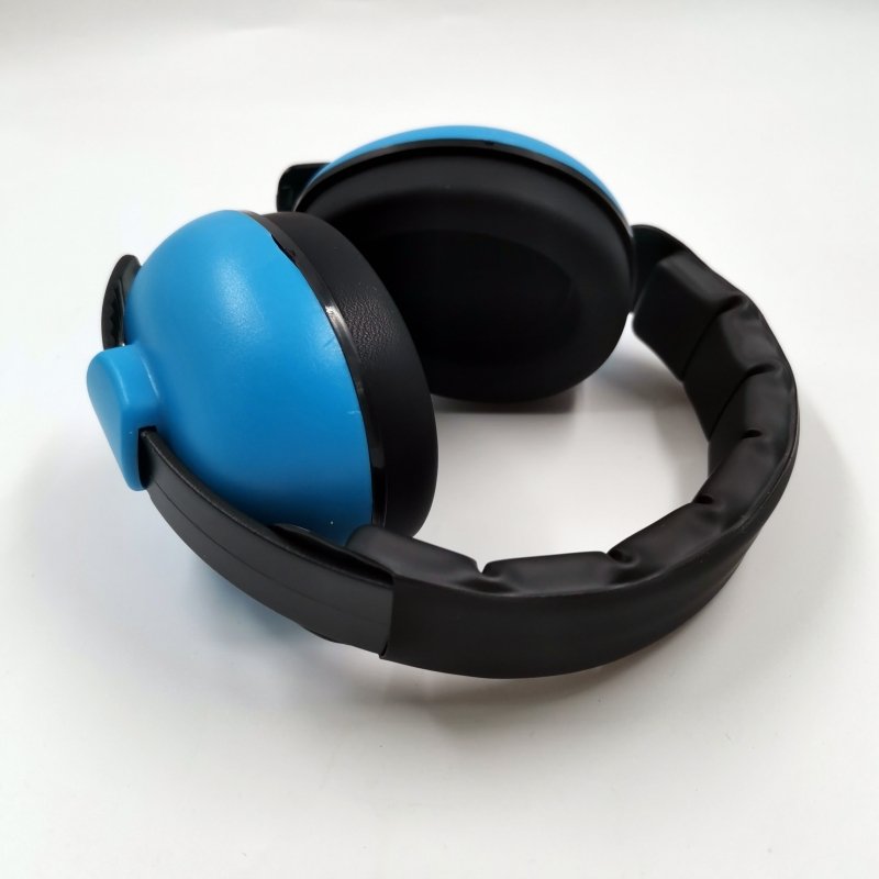 Wholesale Price Blue Adjustable Headband Noise Reduction Safety Earmuffs For Kids