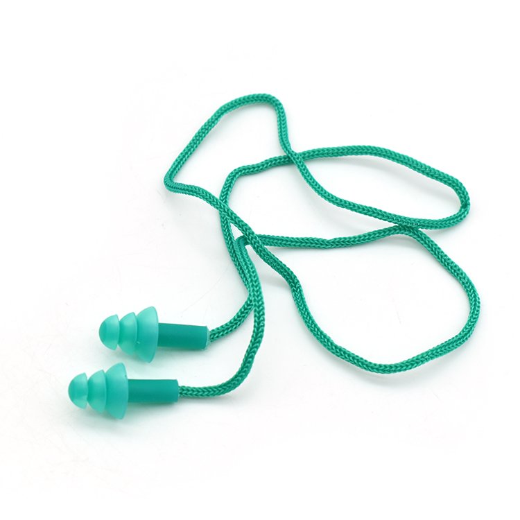Wholesale Customization Sound Proof Silicone Ear Plugs Corded Noise Cancelling Safety Earplugs For Sleeping