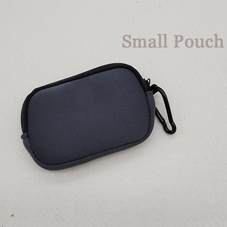 Factory customized small portable fabric zipper pouch for Earphone,hearing protection carrying cloth zipper storage small bag