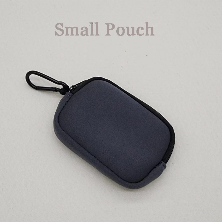 Factory customized small portable fabric zipper pouch for Earphone,hearing protection carrying cloth zipper storage small bag