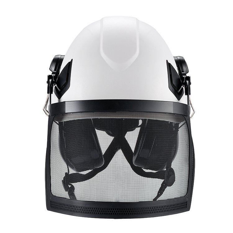 EN397 Certified Outdoor ABS hard hat Working Climbing Rescue Safety Helmet with Ear Muffs Protective Face Shield