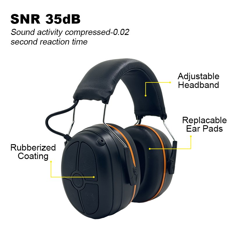 GS180B Best Seller Headband Noise Cancelling Bluetooth Ear Defender Hearing Protection Ear Muffs Safety Electronic Earmuffs