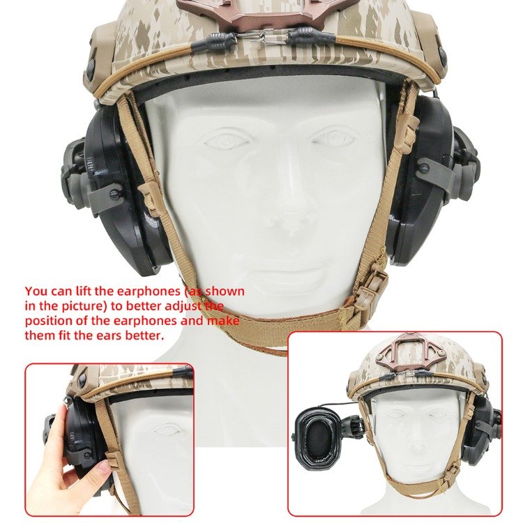 TS TAC-SKY Electronic Earmuffs Adapter Tactical ARC Helmet Rail Adapter for Walkers Razor Shooting Headset Hearing Protection