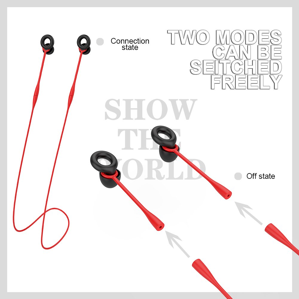 New magnetic lanyard earplugs anti-loss cord silicone sound insulation noise reduction earplugs neck lanyard