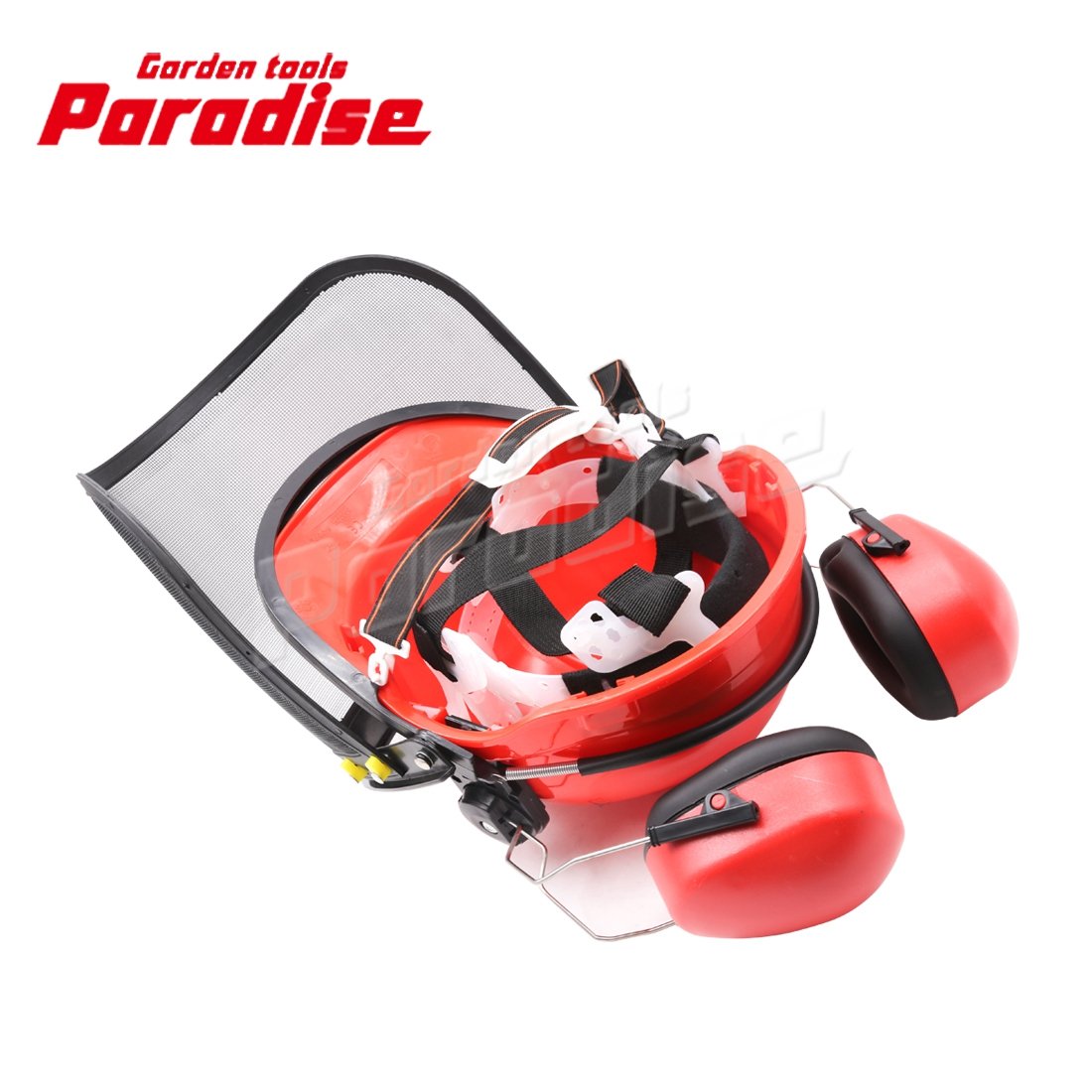 Brush Cutter Clear Plastic Face Shield With Hearing Protection Safety Brow Guard Anti-Fog Face Shield Set With Earmuffs