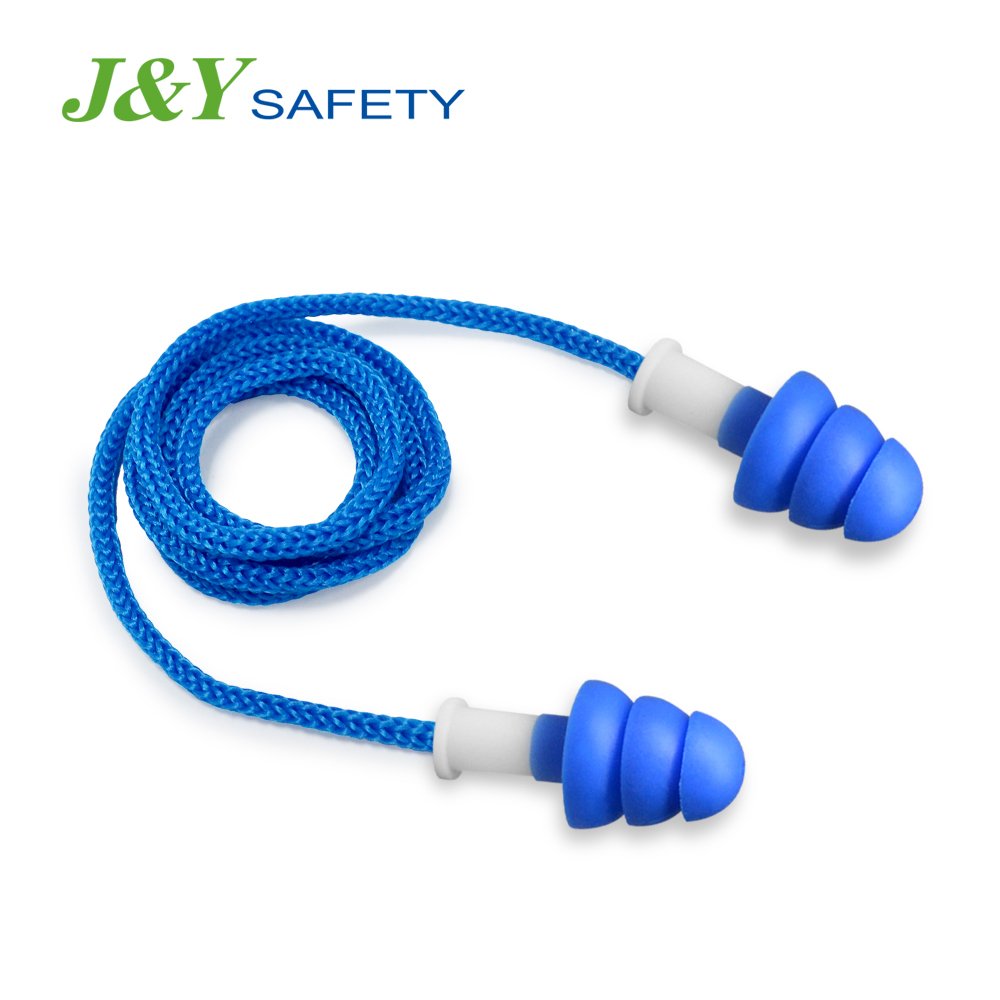 34dB SNR & 26 NRR Noise Reduction TPR Earplugs with Cord Hearing Protection Product
