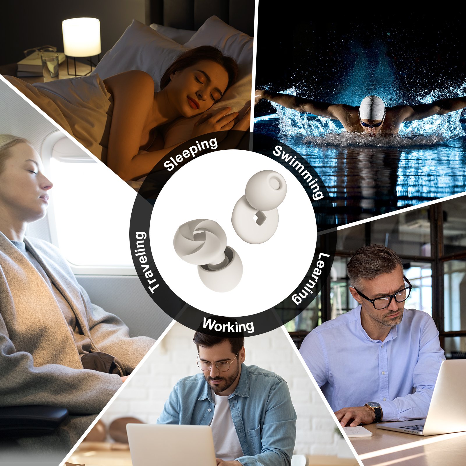 Best earplugs Silicone Noise Cancelling Earplugs for Sleeping ear plugs noise reduction Hearing Protection