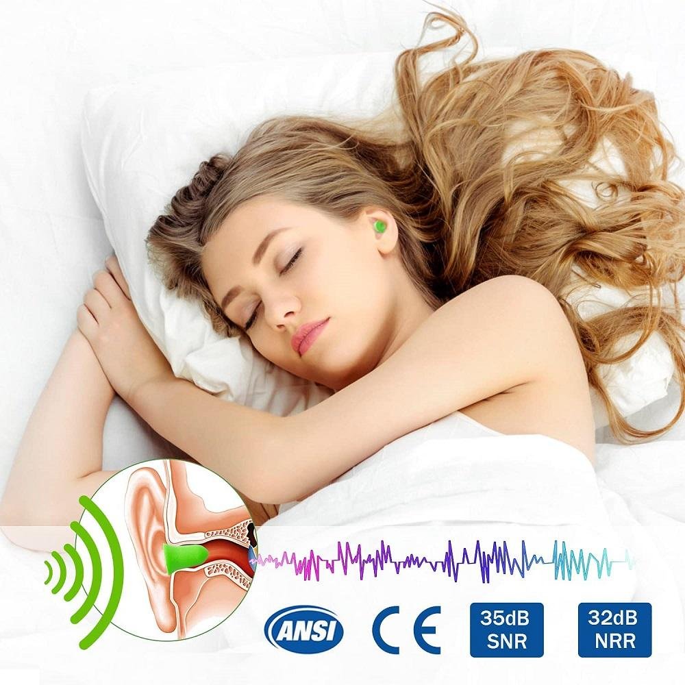 60 pairs of PU earplugs for sleep and industrial noise reduction