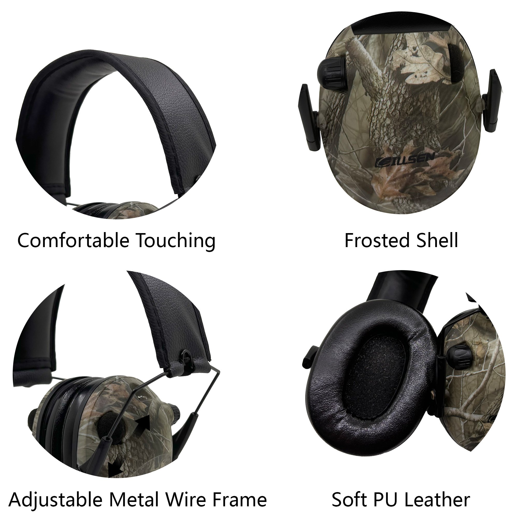 OEM GS112P2CA-D ABS Electronic Shooting Earmuff Hearing Protection Noise Auto Compress and Reduction Adjustable Earmuffs