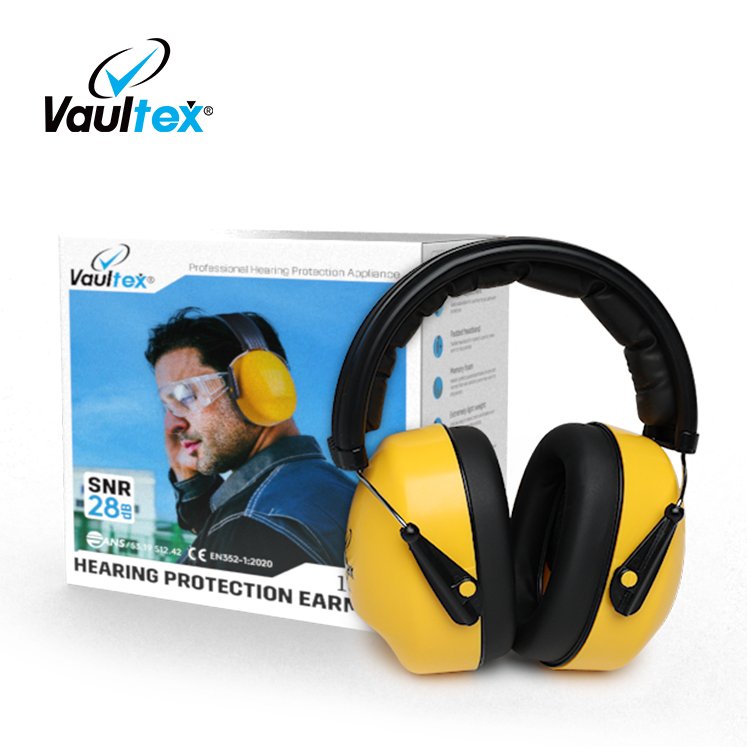 Vaultex Ear Protection Defenders PPE ABS Case Soundproof Safety Ear Muff Noise cancelling Adjustable Earmuff for Industrial