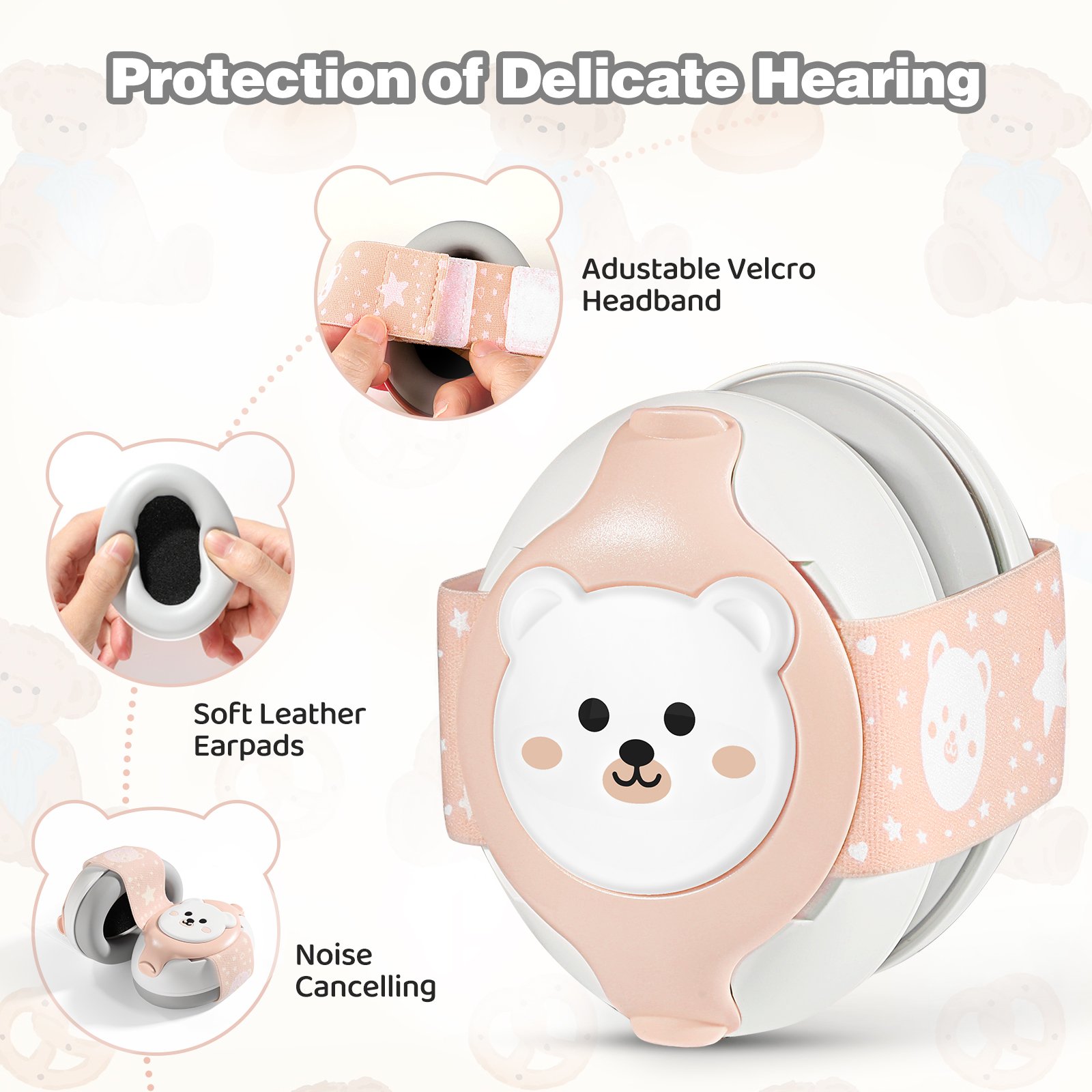 for baby earmuffs anti noise cancelling ear muffs babies kids infant sleeping sleep soundproof headband hearing protection