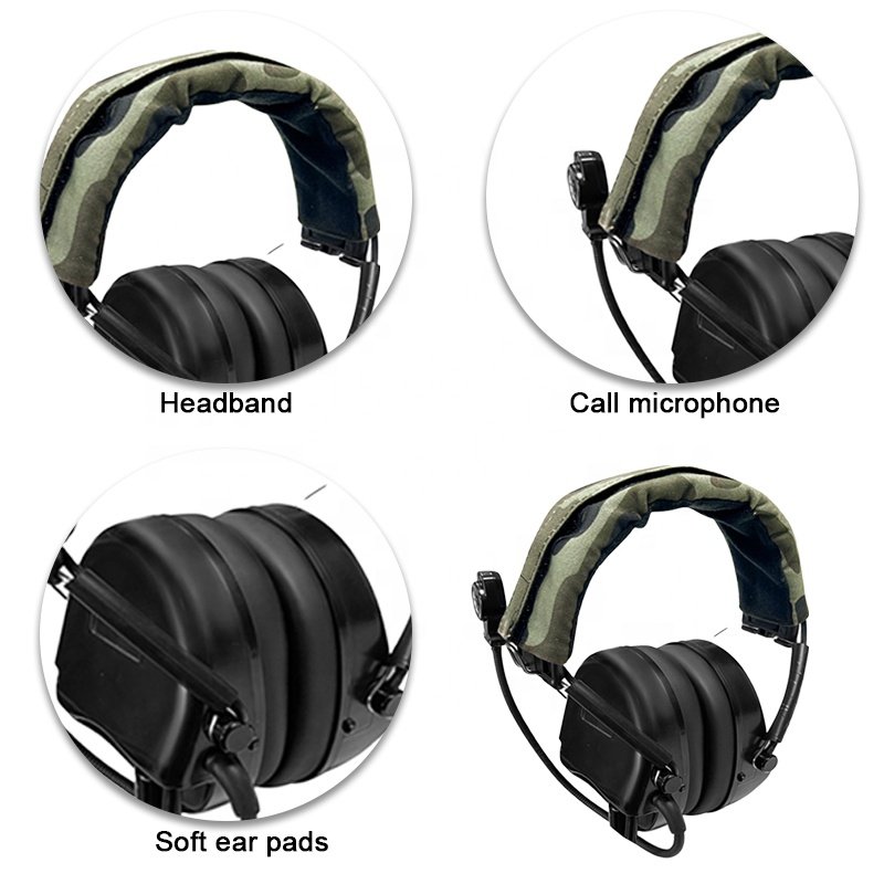 Manufacturers directly provide professional tactical protective earmuffs intercom headphone hearing protection ear protection