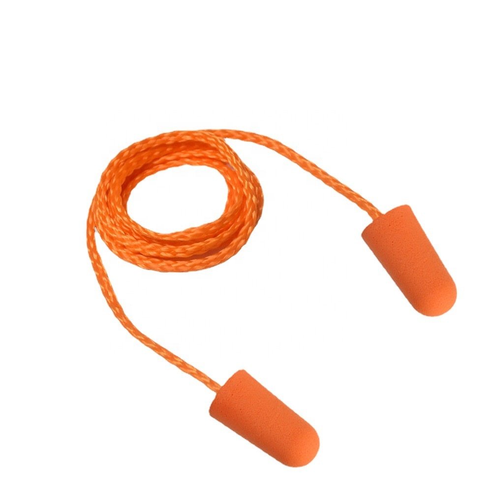 Low Price PU Foam Disposable Earplugs 38 dB Signal Noise Ratio 32 dB NRR Sound Insulation Slow Rebound Noise Reduction
