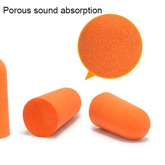 Low Price PU Foam Disposable Earplugs 38 dB Signal Noise Ratio 32 dB NRR Sound Insulation Slow Rebound Noise Reduction