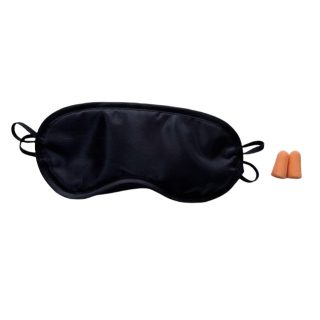 High quality fast delivery anti noise earplugs disposable elastic polyester eye mask with nose pads manufacturers wholesale