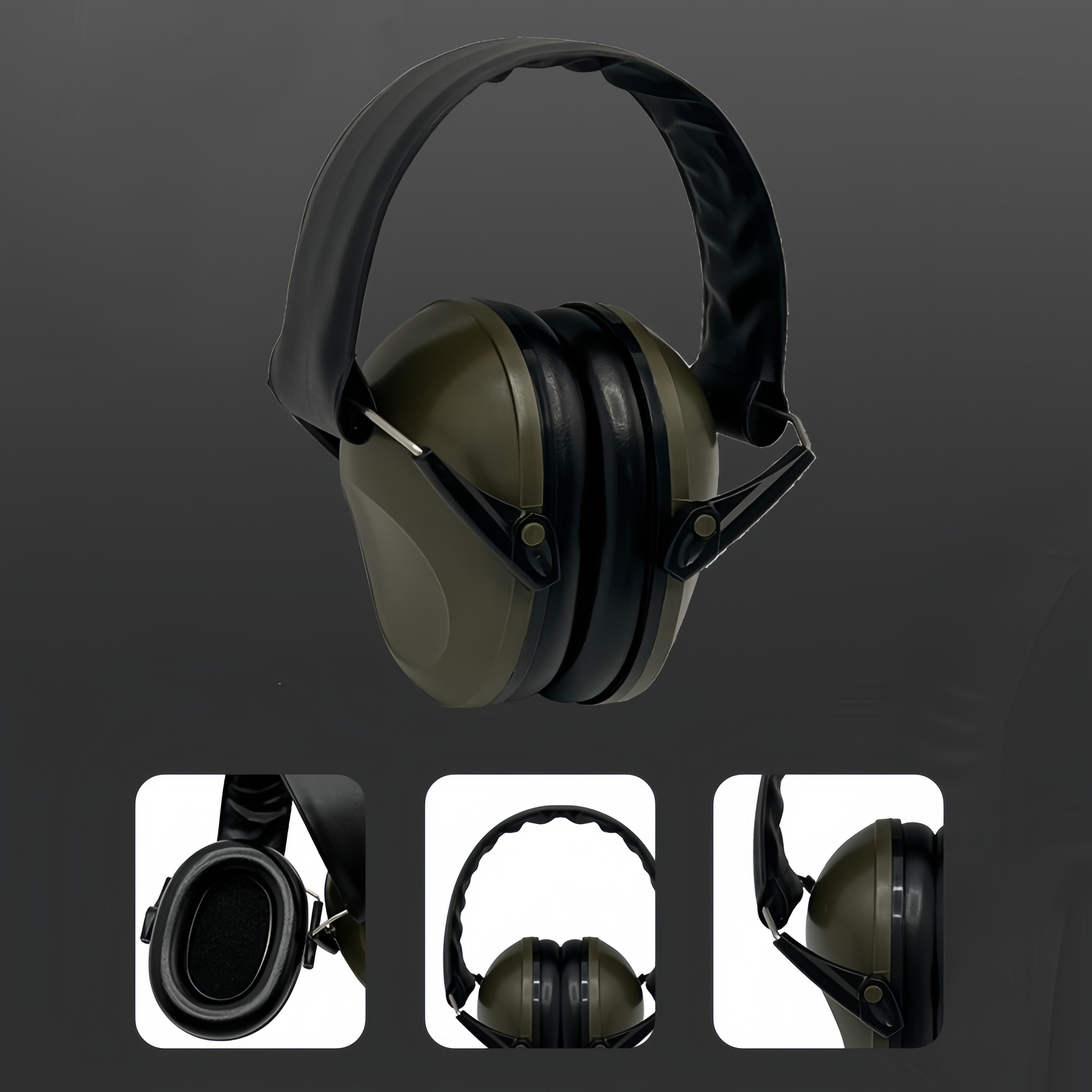 OEM GS110 Earmuffs Foldable Hearing Protection Protector Sound Proof Anti Noise Reducing Cancelling Safety Ear Muff Defender