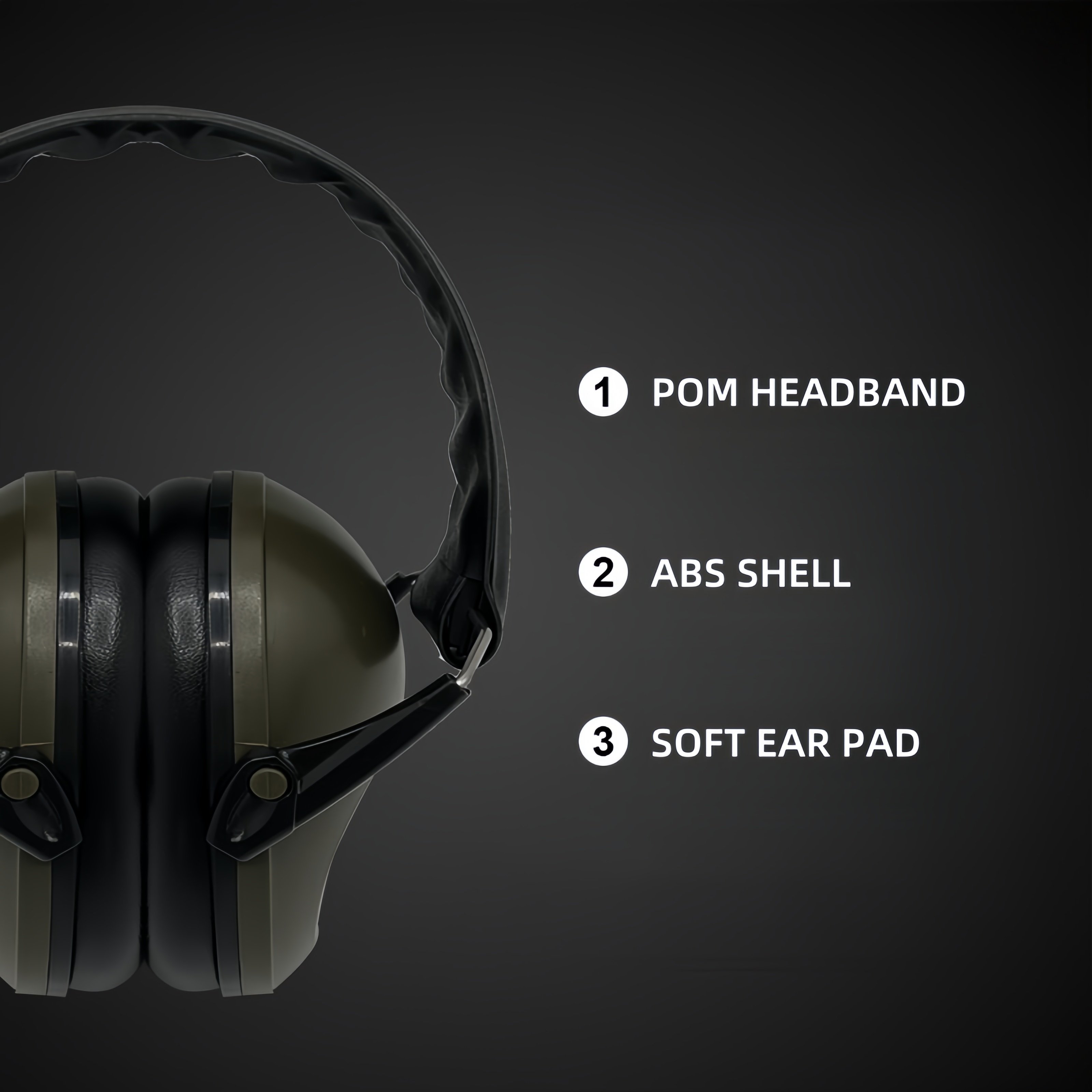 OEM GS110 Earmuffs Foldable Hearing Protection Protector Sound Proof Anti Noise Reducing Cancelling Safety Ear Muff Defender
