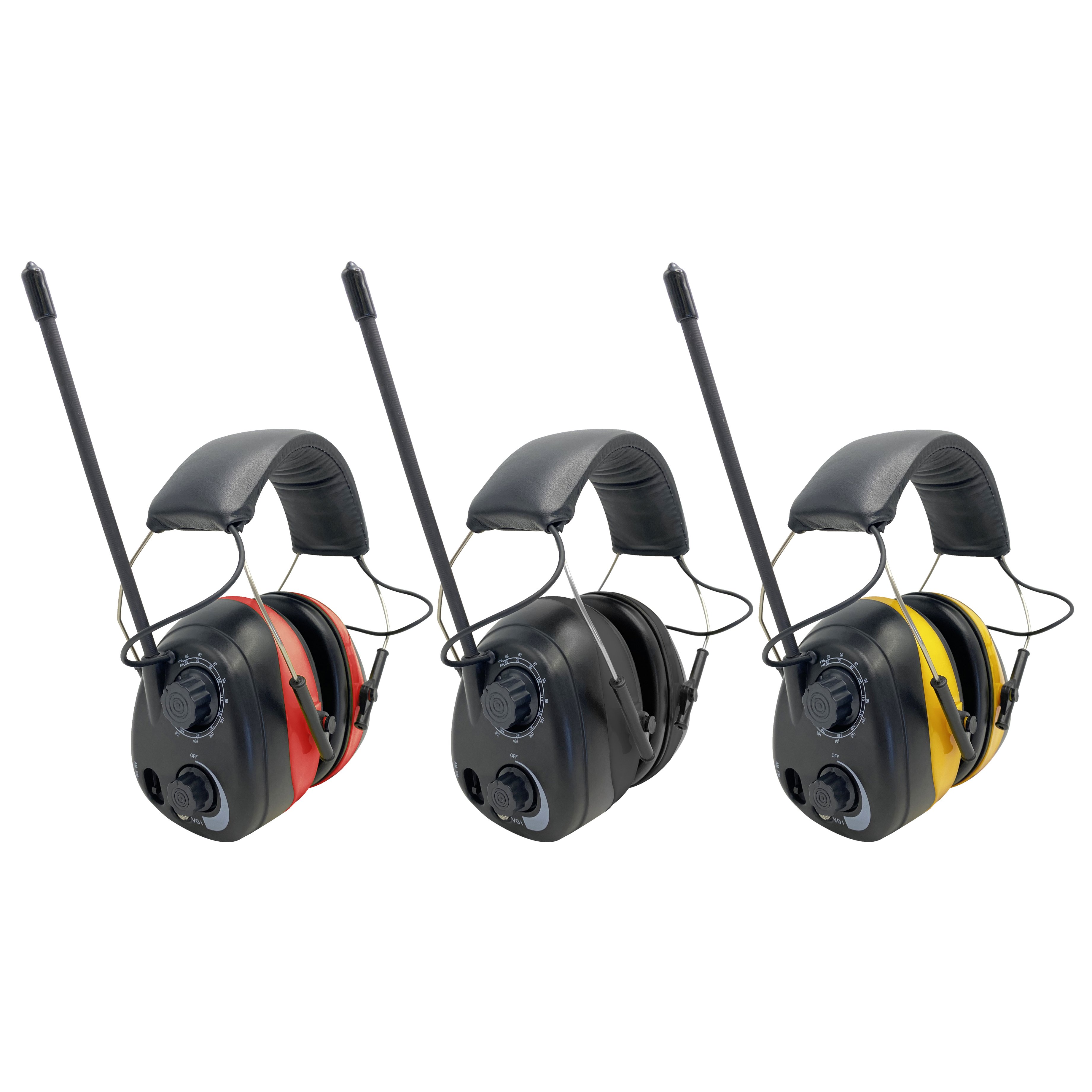 Hearing Protection Uses 2xAA batteries AM FM Radio Headphones Noise Reduction Safety Earmuffs