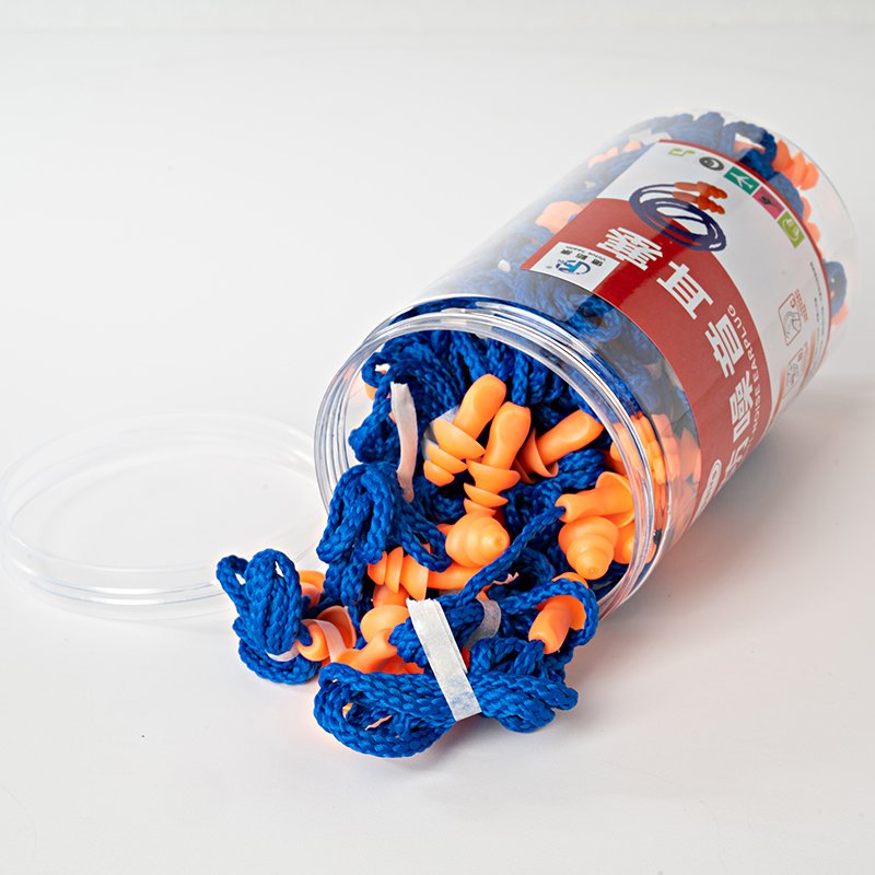 Corded Ear Plugs Reusable Silicone Earplugs Sleep Noise Cancelling for Hearing Protection Blue Orange Anti Noise Earplug