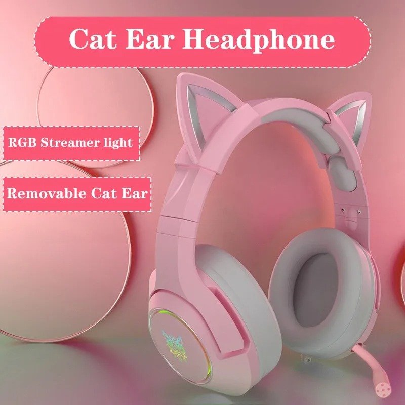 Wireless Cat Ear Headphones Blue tooth Young People Kids Foldable Stereo Headset 3.5mm Plug With Mic FM Radio