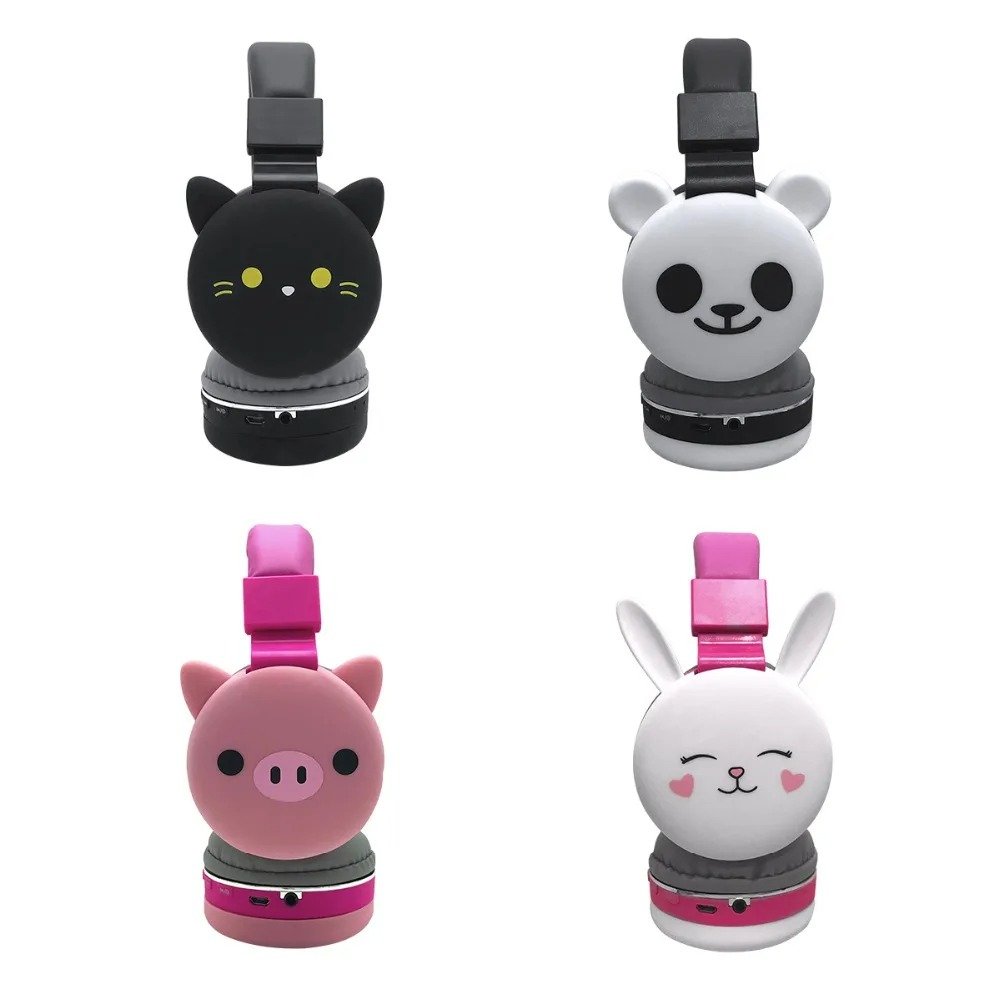 Wireless Cat Ear Headphones Blue tooth Young People Kids Foldable Stereo Headset 3.5mm Plug With Mic FM Radio