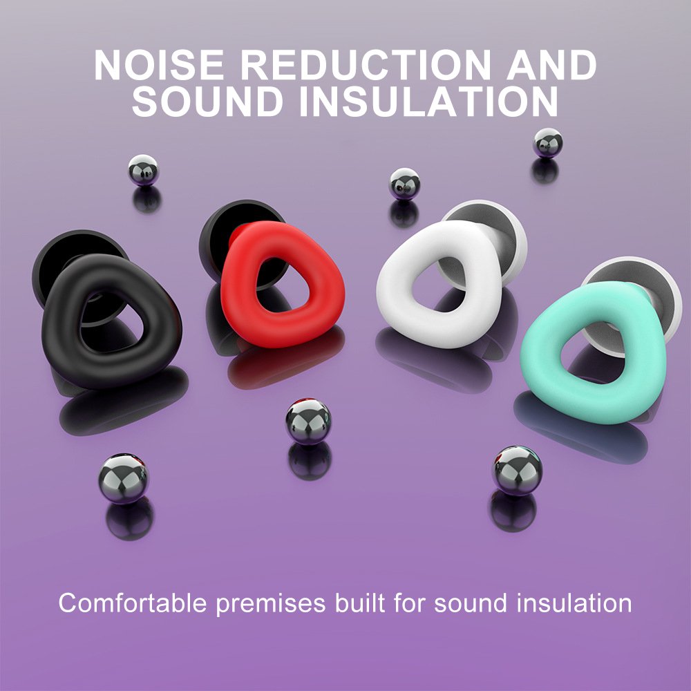 Noise reduction to help sleep, hearing protection silicone earplugs