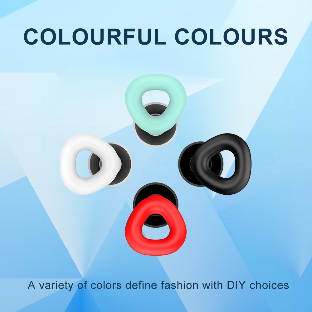 Noise reduction to help sleep, hearing protection silicone earplugs