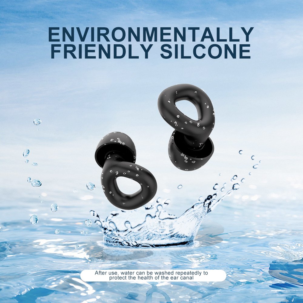 Noise reduction to help sleep, hearing protection silicone earplugs