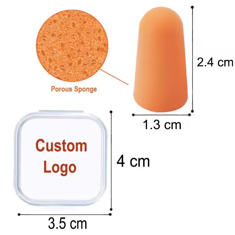 33dB CE certification PU Foam Sleep Ear plugs Hearing Protection Safety Noise Reduction Earplugs Individual bag with bag