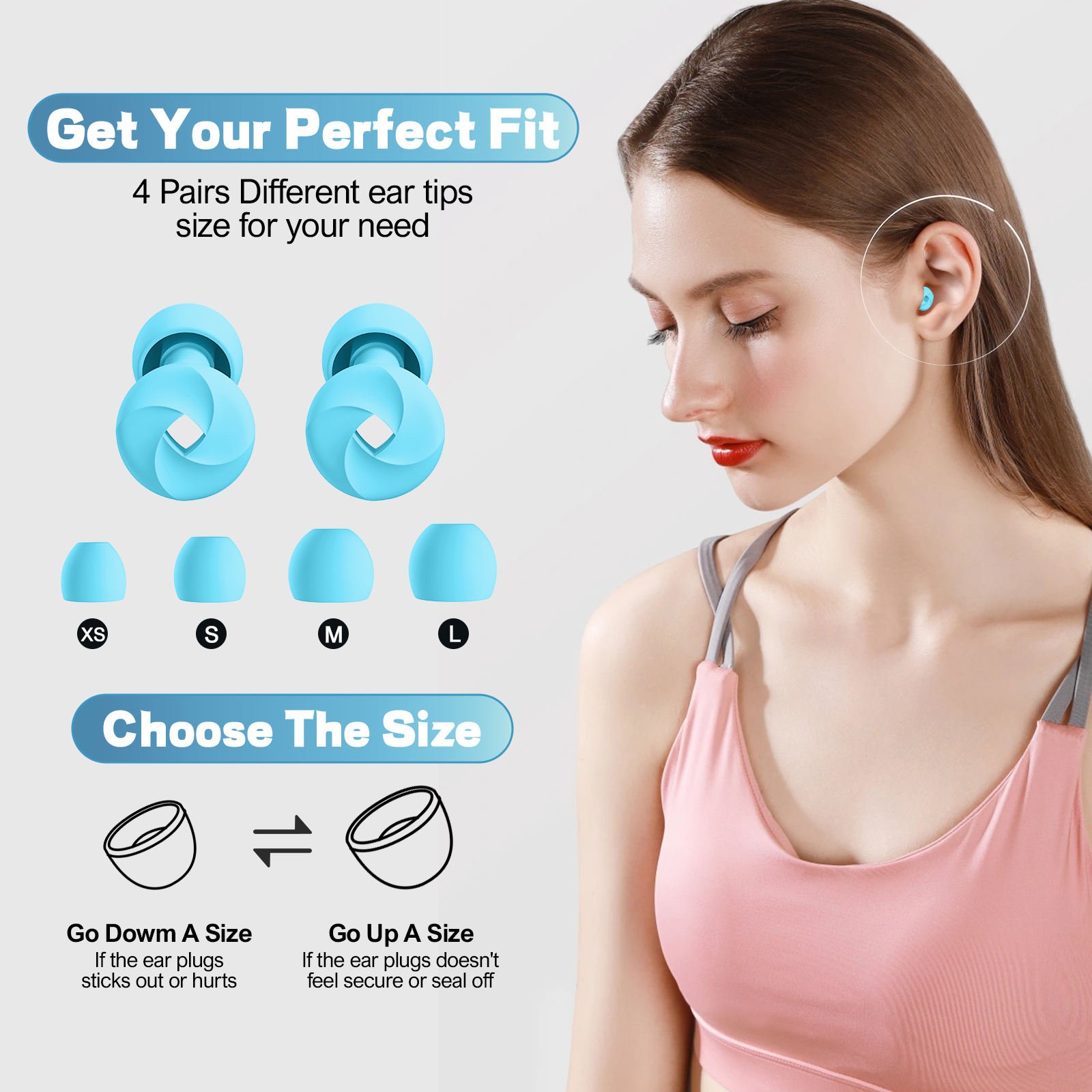 noise reducing ear plugs party ears for swimming cancelling plugss switch reusable silicone earplugs