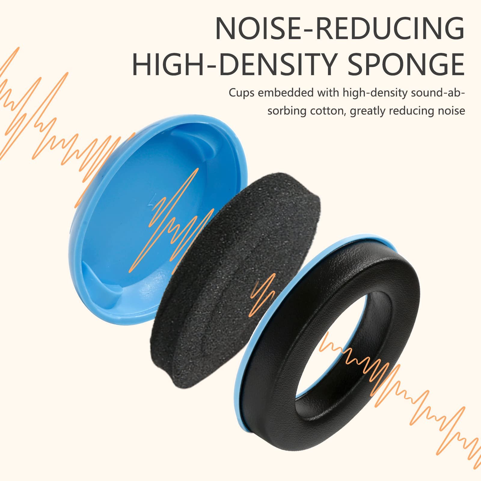 High quality noise cancelling safety earmuffs 35dB hearing protection earmuffs with adjustable headband