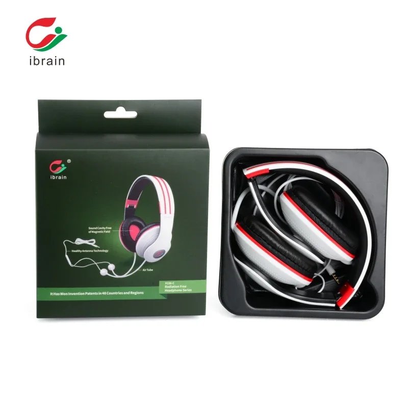 Ibrain FC05-C AirTube Anti-Radiation Headsets headphone tube Noise Reduction EMF Radiation Protection phone earphones