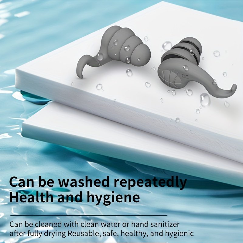 Reusable Soft Silicone Noise Reduction Block Earplugs Noise Cancelling Ear Plugs for Sleeping Studying Swimming