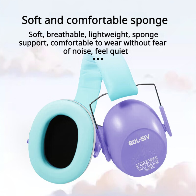 Pink ABS Children's Earmuffs Safety Noise-Reducing Earplugs for Hearing Protection Baby Safe Noise Isolating Ear Muff