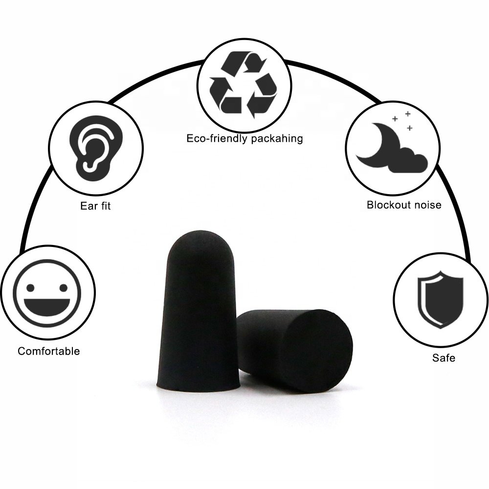 Pu Foam Comfortable Soundproof Ear Plug For Hearing Protection Noise Reduction