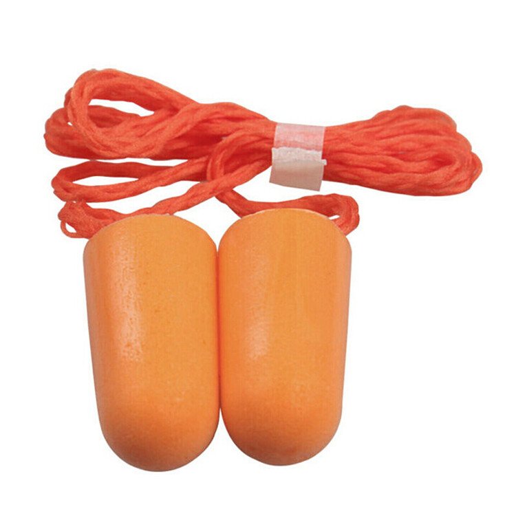 Corded Polyurethane Memory Bullet Shape Soundproof Anti-noise 1110 Soft foam Earplug With Box