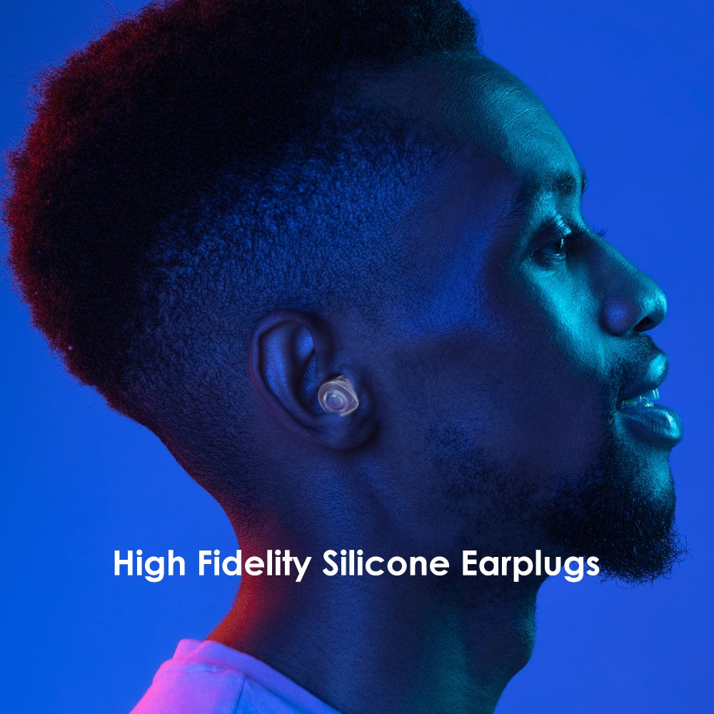 2024 High Fidelity Filter Ear Plugs Invisible Earplugs for Music Concert, Musician, Motorcycle, Airplane, Work Noise Reduction