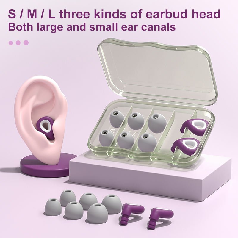 Wholesale Custom Logo Silicone Earplugs Sound Reducing Safety Hearing Protection for Sleeping Accessories