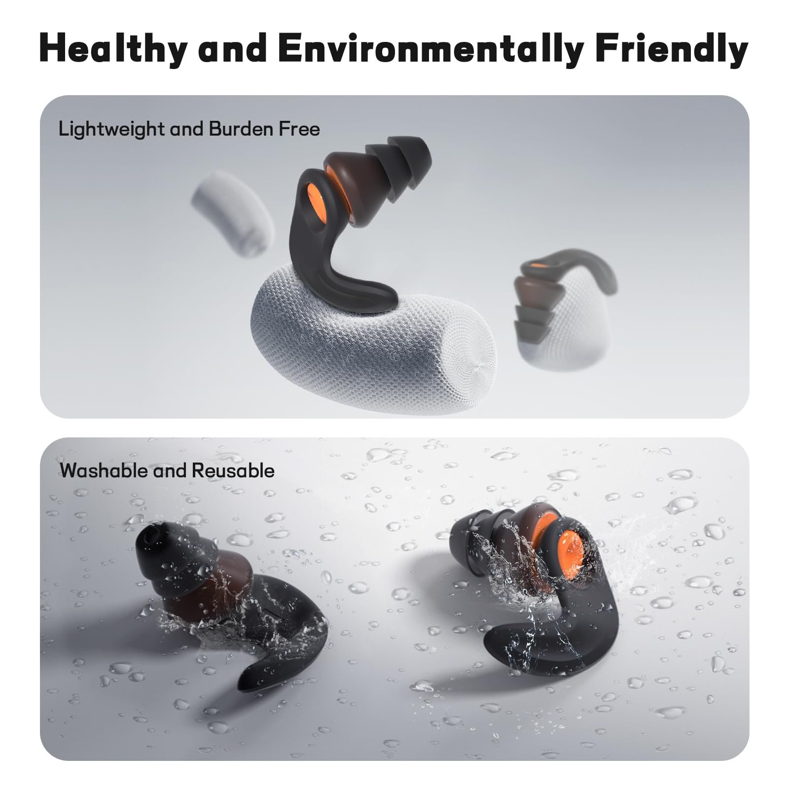 Ear Plugs for Sleeping Noise Cancelling Reusable Ear Protection EarPlugs Multi Frequency Noise Reduction EarPlugs for Sleep