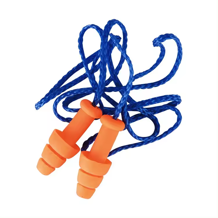Protection Noise Reduction Earplugs Earmuff Soft Silicone Corded Ear Plugs Ears Protector Reusable Hearing