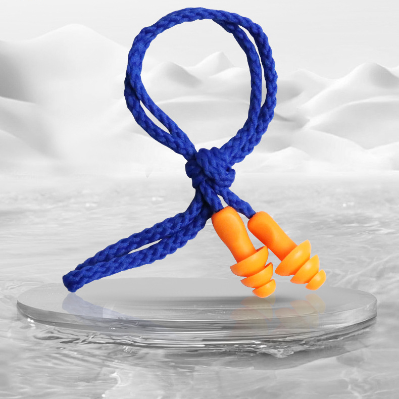 Protection Noise Reduction Earplugs Earmuff Soft Silicone Corded Ear Plugs Ears Protector Reusable Hearing